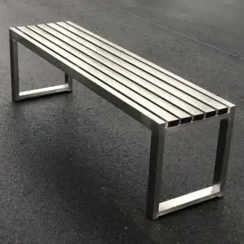 不锈钢长凳子公园休息户外长条凳室内外休闲长排凳子304不锈钢 100cm*