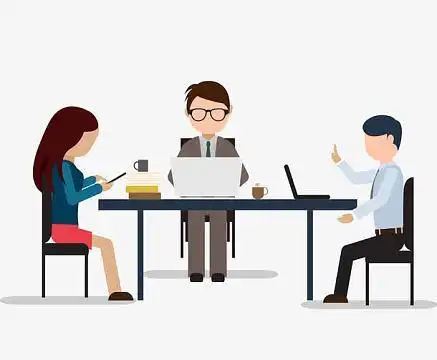 卡通办公室人物