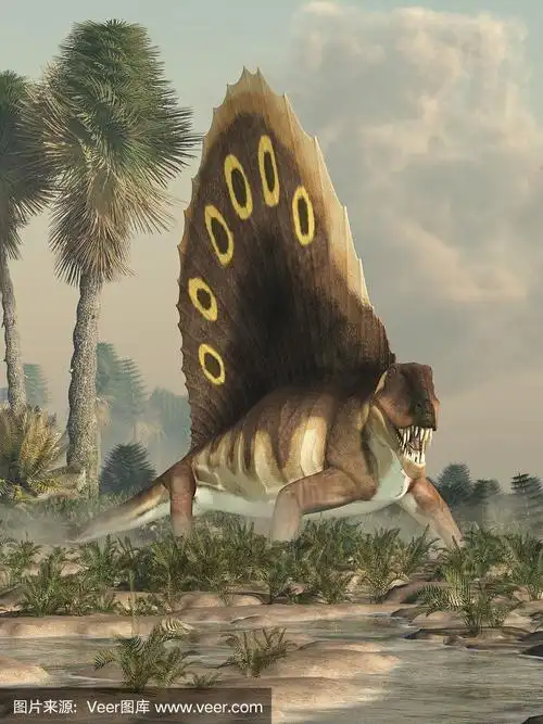 湿地中的异齿龙