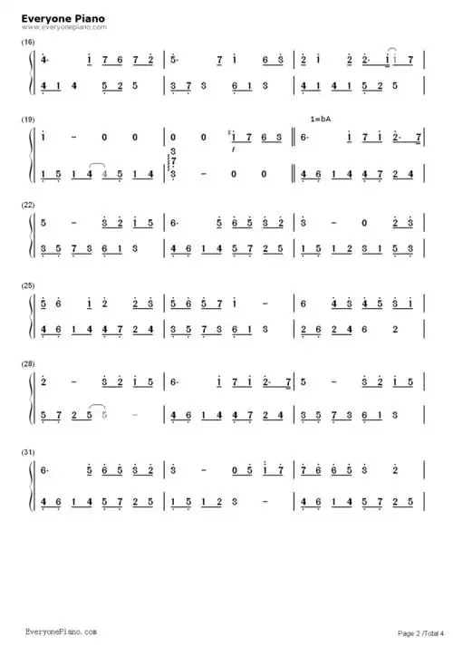醉赤壁-2008赤壁on line game主题曲双手简谱预览2