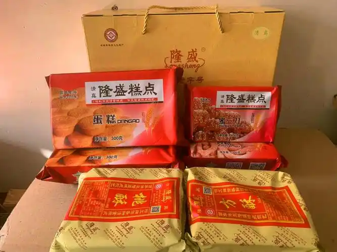 热销隆盛糕点绿豆糕_青州特产 隆盛糕点 礼盒 蜜三刀 绿豆糕  蜜食