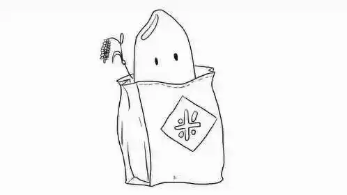 包装袋里的一粒米儿童亲子简笔画