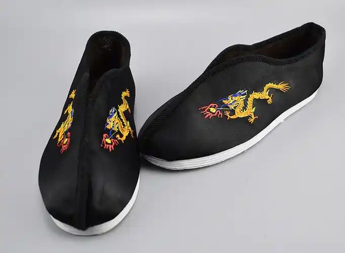 织棉刺绣寿鞋 男女寿鞋 绣花鞋 莲花天梯底 老人冲喜寿衣全套配件