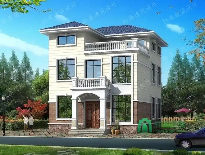 两层半自建房屋设计图,小户型,经济实用 -别墅设计-乡村房子设计图