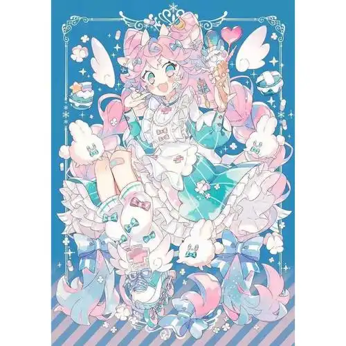 日本动漫少女日本插画师上仓エク在家练习素材