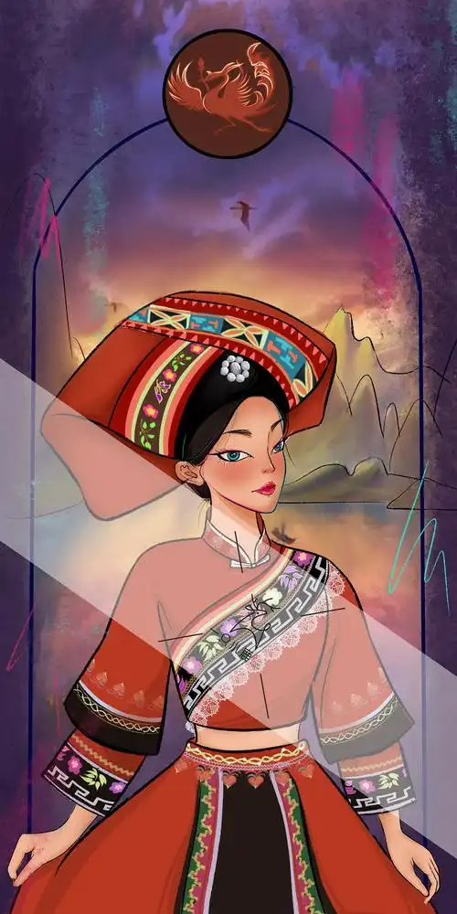 民族插画系列—壮族