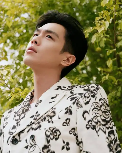 张若昀五四晚会造型96水墨印花西装造型简直不要太帅啦#张若昀印花