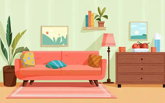 室内场景扁平家居室内场景jpg素材