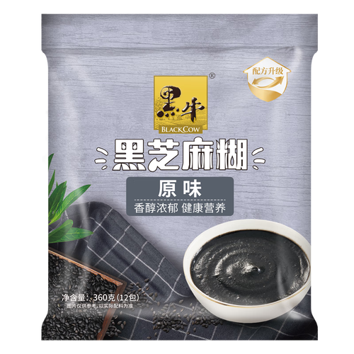 黑牛blackcow 醇香黑芝麻糊360g 芝麻糊360g 糊360g