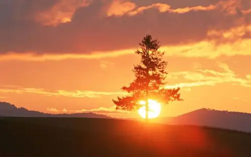 夕阳黄昏绚丽的晚霞美景壁纸