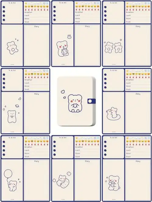 极简小熊篇,壁纸来自软绵绵猪#手帐  #电子手帐模板  #电子手帐  #手