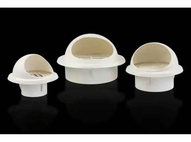 卫生间排气管防鸟罩外墙出风口防风罩pvc风帽油烟机通风口透气帽排