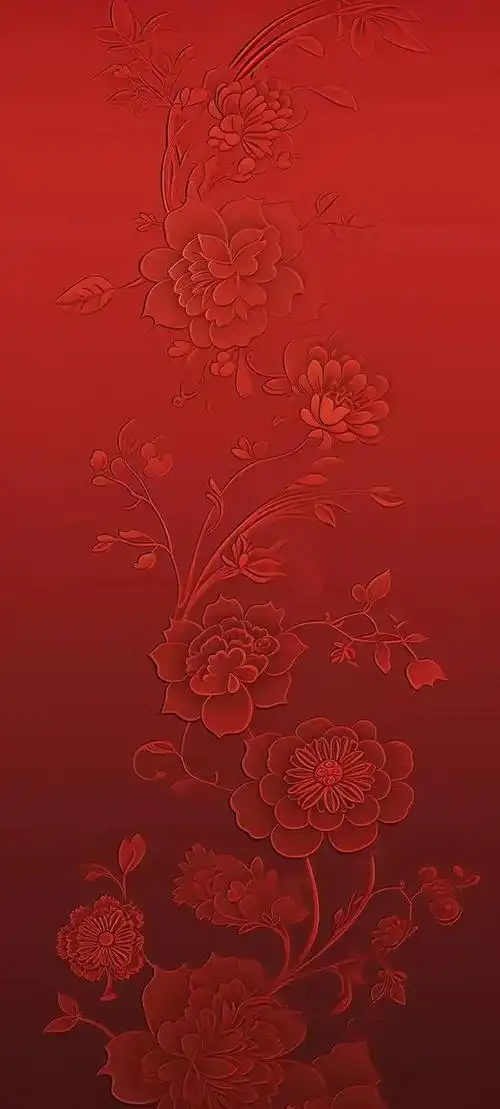 这组红色壁纸正是传承了这一深厚的文化底蕴,同时又融入了现代的设计