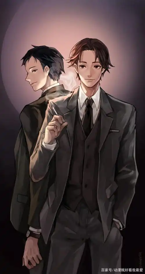 二次元美男子,穿上西装非常酷,都适合做头像!