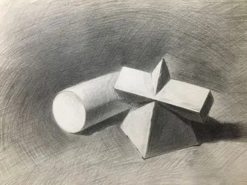 石膏几何体(素描第一学期)