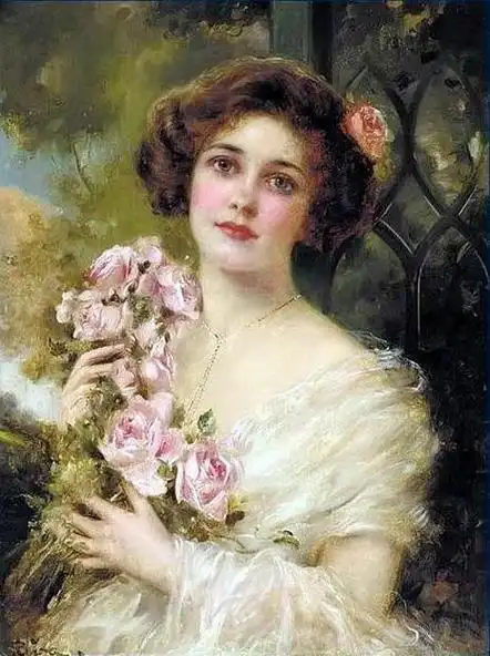 法国学院派画家emilevernon女性人物油画欣赏