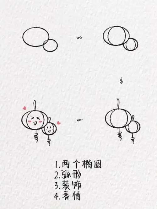 一组超简单的灯笼简笔画～#新年快乐