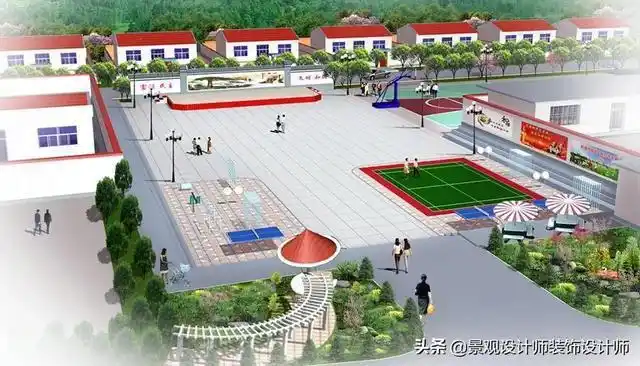 村委会,村广场设计案例效果图_网易订阅