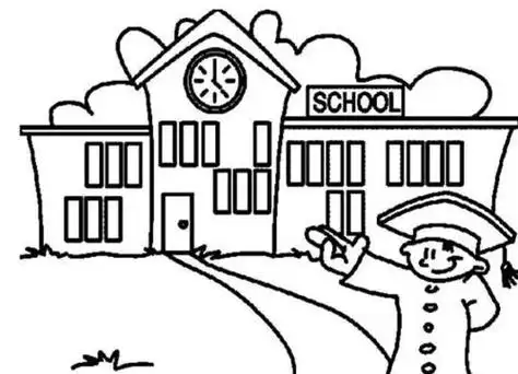 学校大门简笔画图片大全