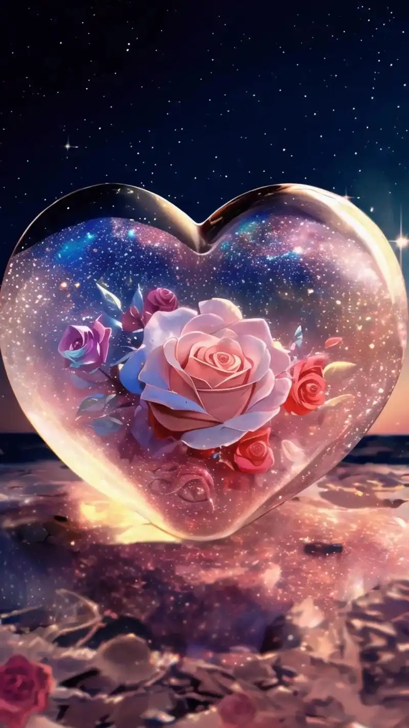 第27集.爱心玫瑰花壁纸   #抖音图文热点来了 #抖音图文 - 抖音