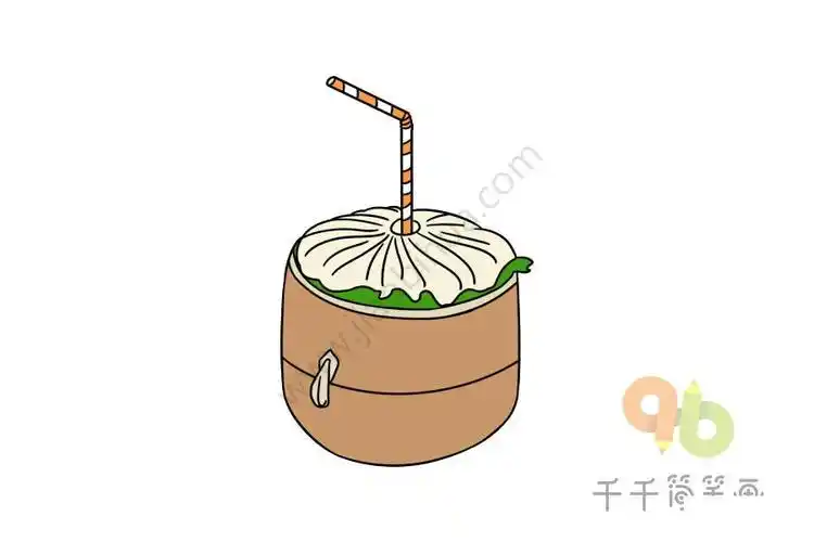 江苏美食 蟹黄汤包简笔画