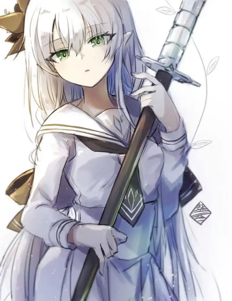 持刀的jk精灵少女