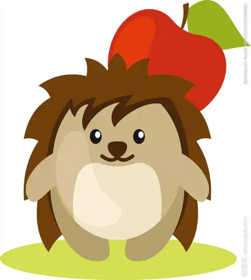矢量卡通动物刺猬图片
