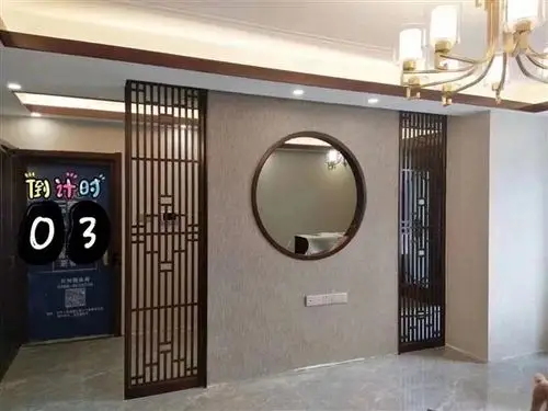 深圳发电站厂房装饰铝花格 咖啡色防盗铝花格