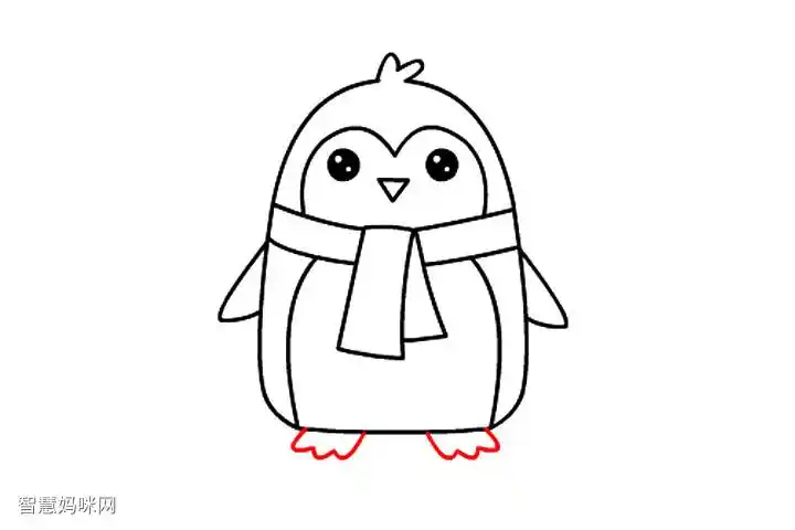如何画企鹅
