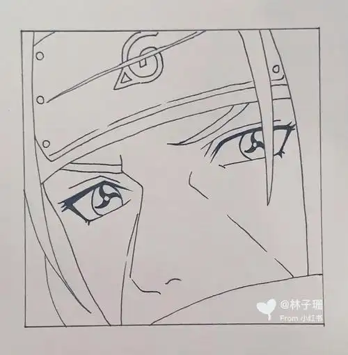 背负了一切的男人#宇智波鼬  #绘画———边框:12701512cm勾线笔