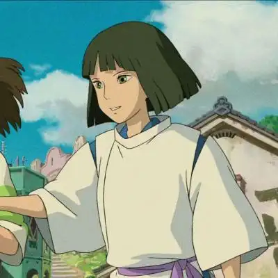 千与千寻情侣头像一左一右 高清好看的宫崎骏情头一对两张_qq动漫人物