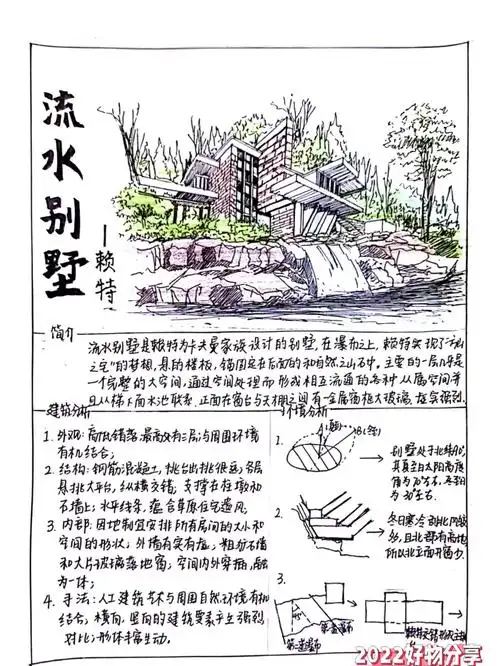 每日建筑学赖特流水别墅案例分析