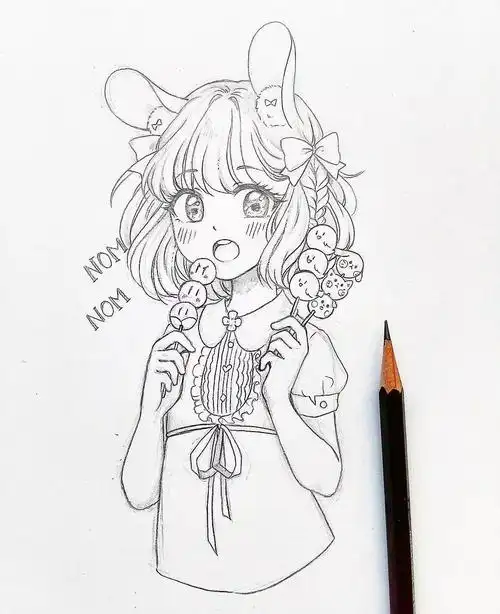 700动漫简笔画卡通漫画手绘头像线稿400人物更是手帐中不可缺少的部分