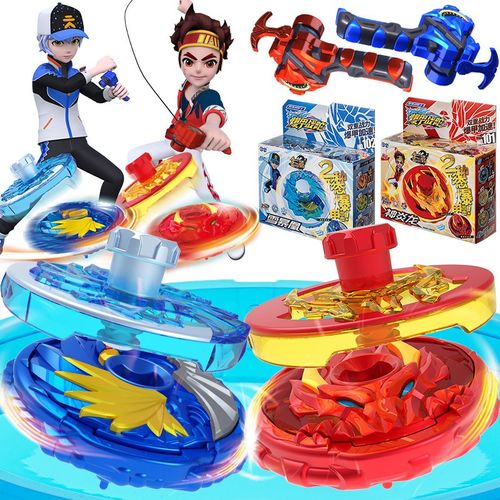 超变战陀爆甲战陀螺玩具男孩竞技神炎龙对战生日儿 神炎龙vs雪暴凰