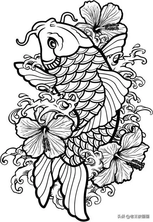 带来好运,中国风锦鲤禅绕画,越看越喜欢