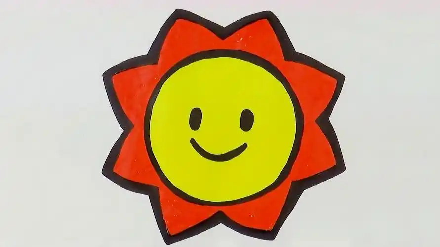 教你太阳的画法,简单又可爱!