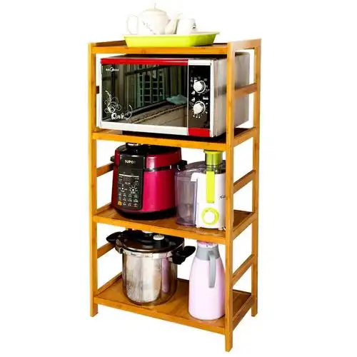微波炉架落地实木4烤箱架锅架多层楠竹5储物收纳架子 - 厨房/烹饪用具