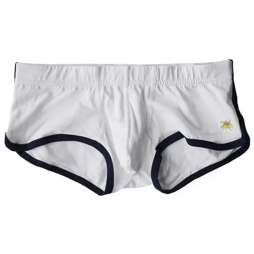 玄月男士内裤纯棉低腰性感平角白色全棉透气紧身棉质运动四角内裤