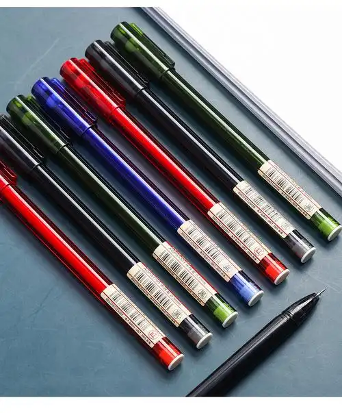 晨光中性笔优品agpa1701全针管考试黑色水笔学生用红笔简约笔芯蓝色