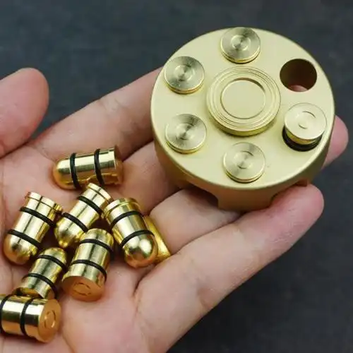 万代解压神器官方正品指尖陀螺抖音同款左轮弹夹高速手指陀螺旋转