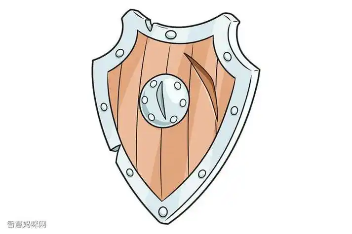 如何画盾牌简笔画