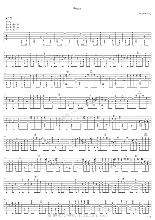 royals(指弹版,郑成河)