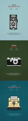 经典单反相机平面海报