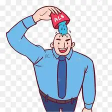 为爱接力之冰桶挑战卡通插画