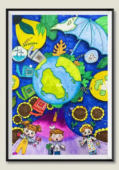 垃圾分类绿色环保画