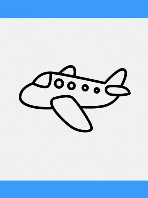 用弧线和v画飞机就是这么简单一看就会