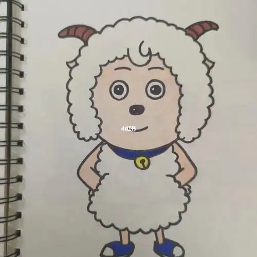 喜羊羊儿童画临摹临摹