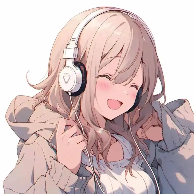 我的耳机分你一半.#动漫情头 #二次元 #优质头像 - 抖音