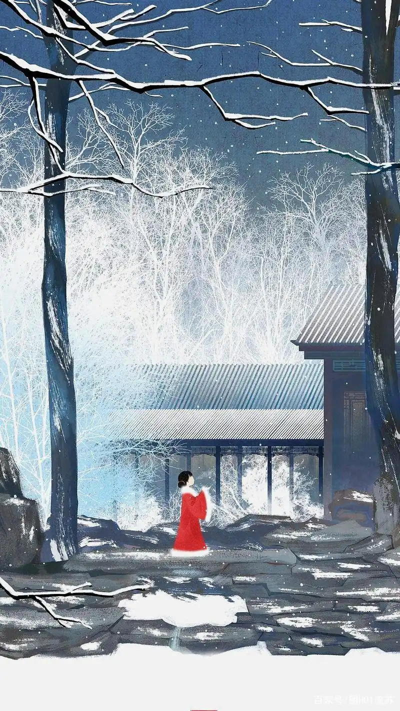 古风雪意唯美意境壁纸 以雪为令 这个冬天开始了