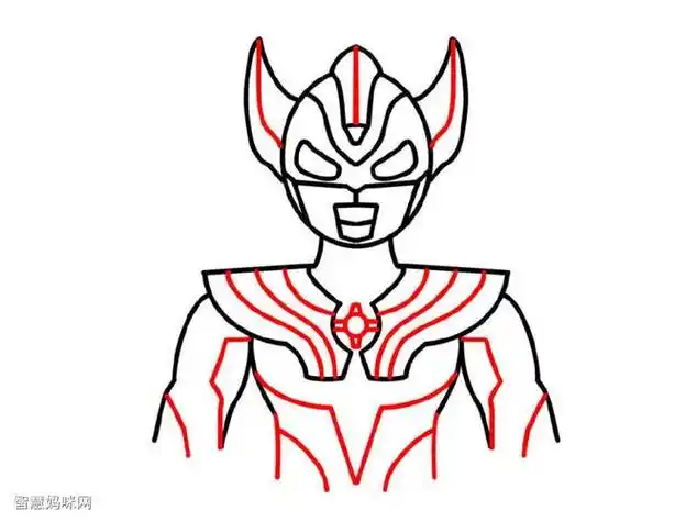 煜坤泰迦奥特曼简笔画